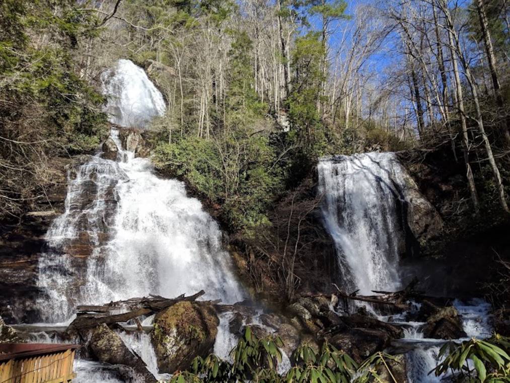 Anna Ruby Falls Recreation Area near Helen Georgia